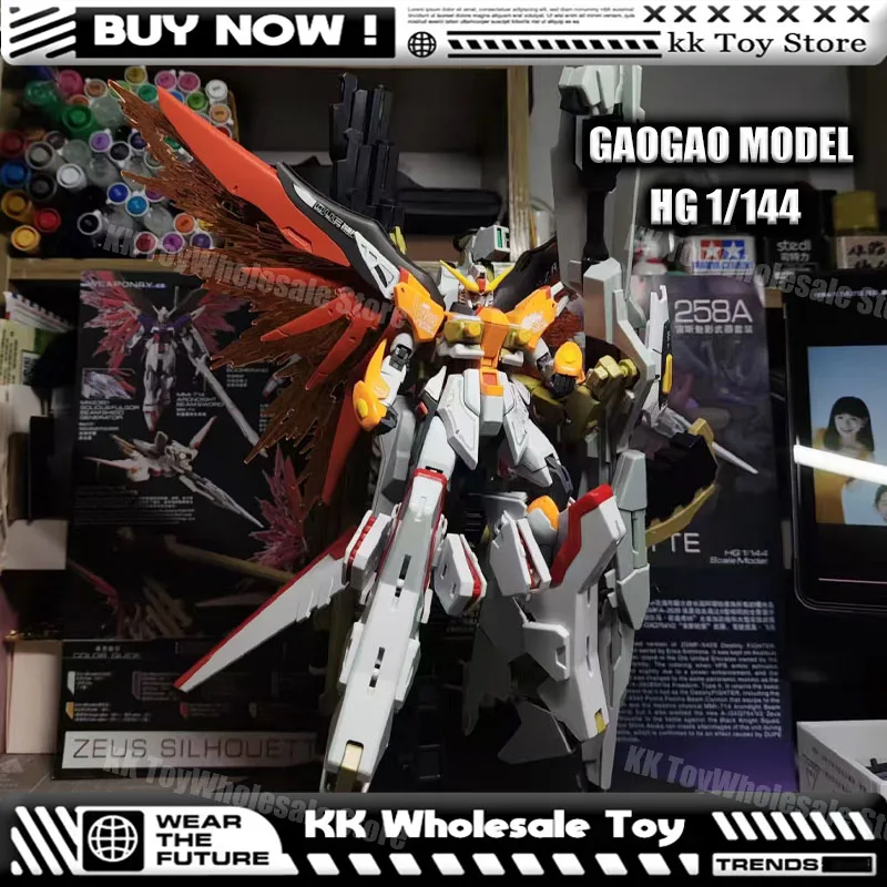 GAOGAO HG 1/144 Zgmf-X42s Heine Destiny en A-Gxq754 V2 Zeus Silhouette Assembly Model Kits Action Figure Robot Plastic Model