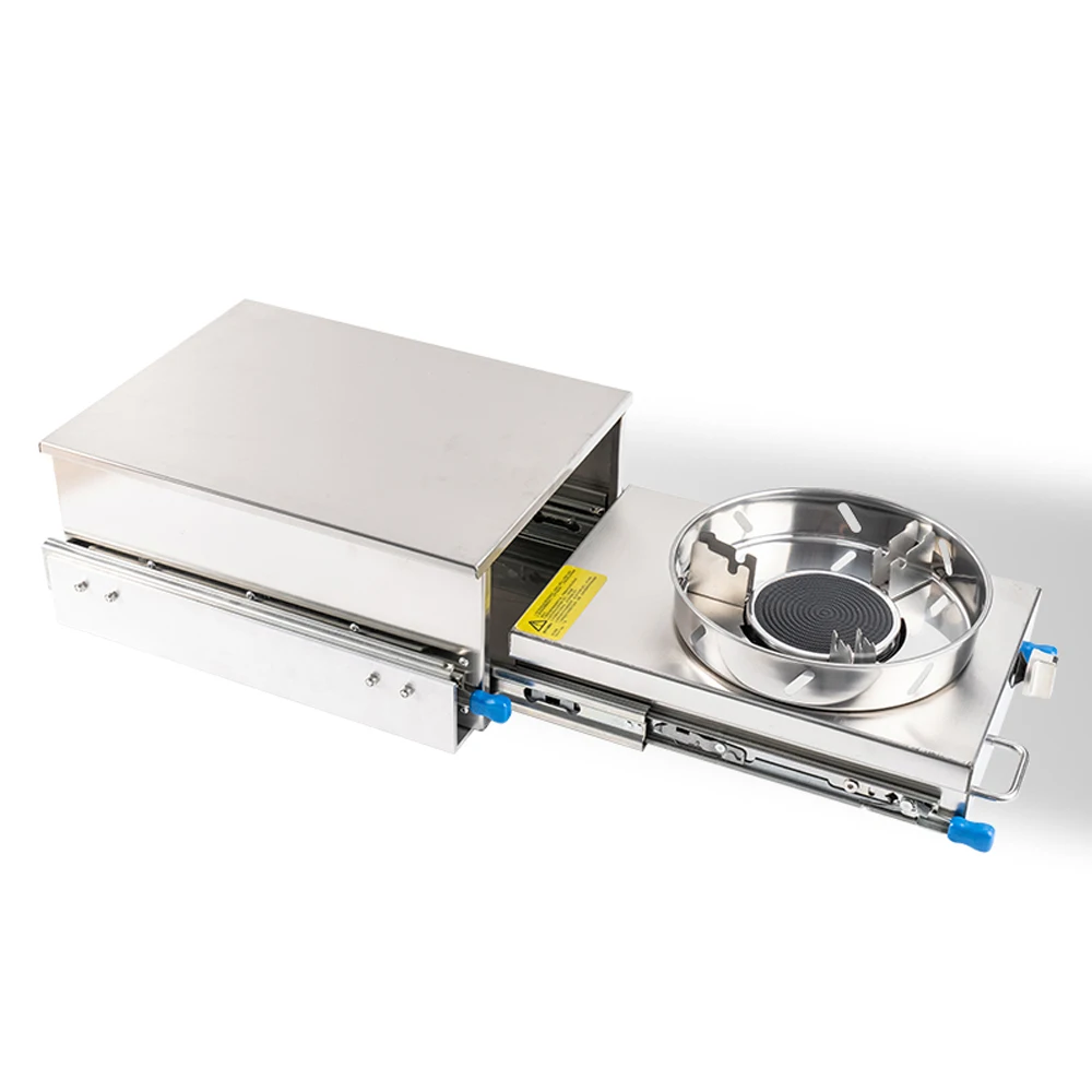 

Motorhome Camper Stainless Steel Gas Stove Pulling Type Stainless Steel Slide Out Kitchen for Camper Trailer RV Caravan