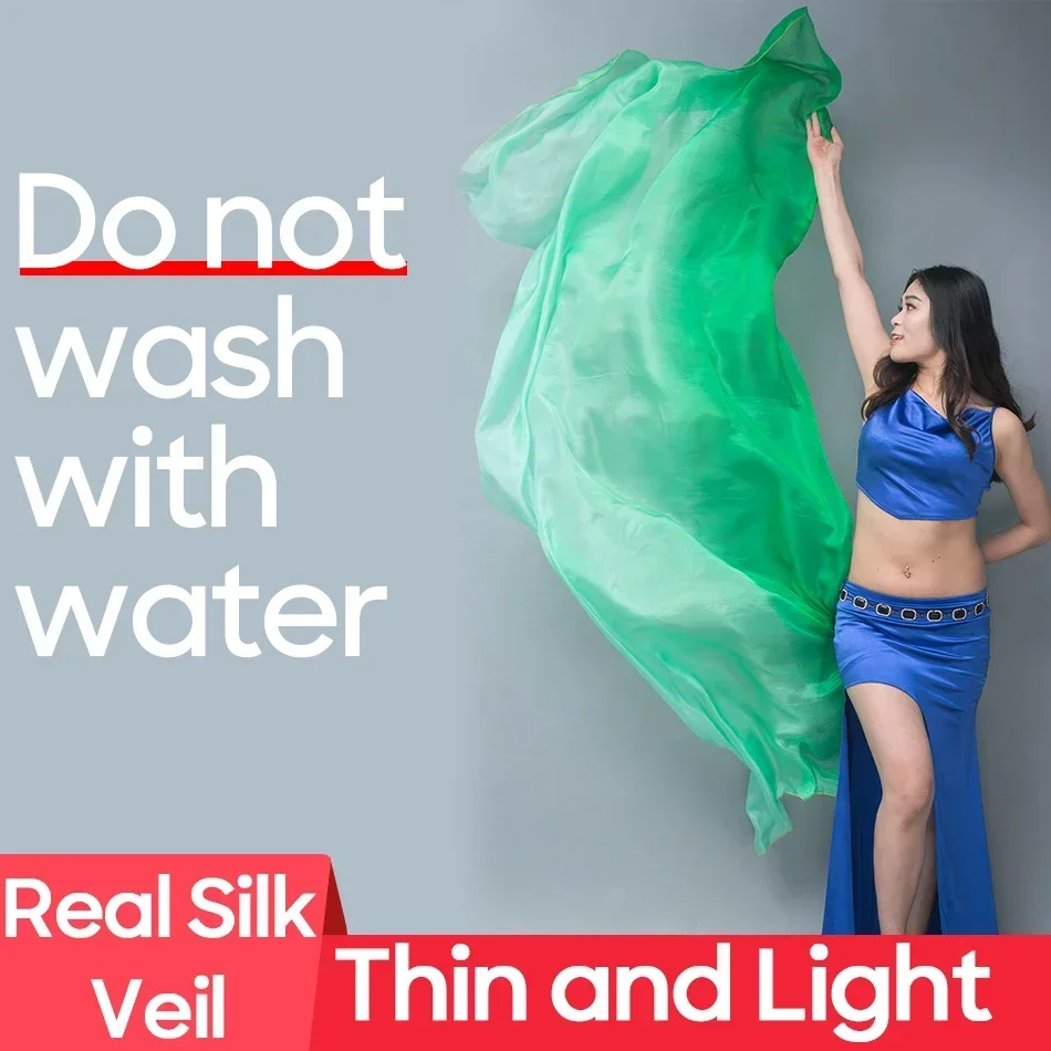 ที่กําหนดเองผ้าไหมธรรมชาติสําหรับ Belly Dance อุปกรณ์เสริมยอดนิยมมือย้อมผ้าคลุมไหล่สีไล่โทนสีผ้าไหมแท้ 100% ผ้าคลุมหน้า
