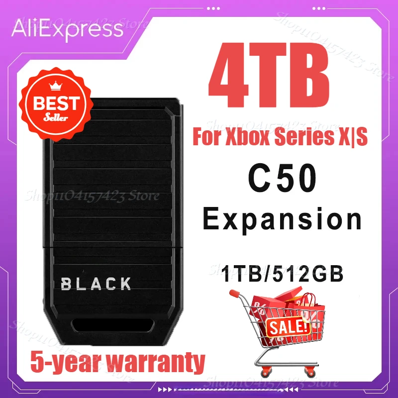 2025 New BLACK C50 Expansion Card Memory Card for Xbox Series X /Series S 1TB 2TB 4TB 8TB