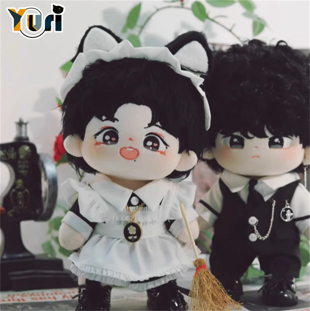 Yuri Wang Yibo Xiao Zhan Suit Clothes For 20cm Plush Doll Wolf Ear Sweet Dress Clothes Toy Costume Cosplay Cute Gift GG