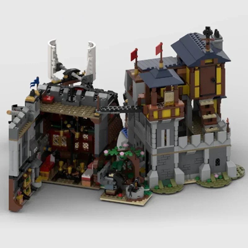 Moc Bouwsteen Militair Model Zeemeermin Kasteel En Piraat Tavern Technologie Modulaire Blokken Cadeau Kerst Tos DIY Set Montage