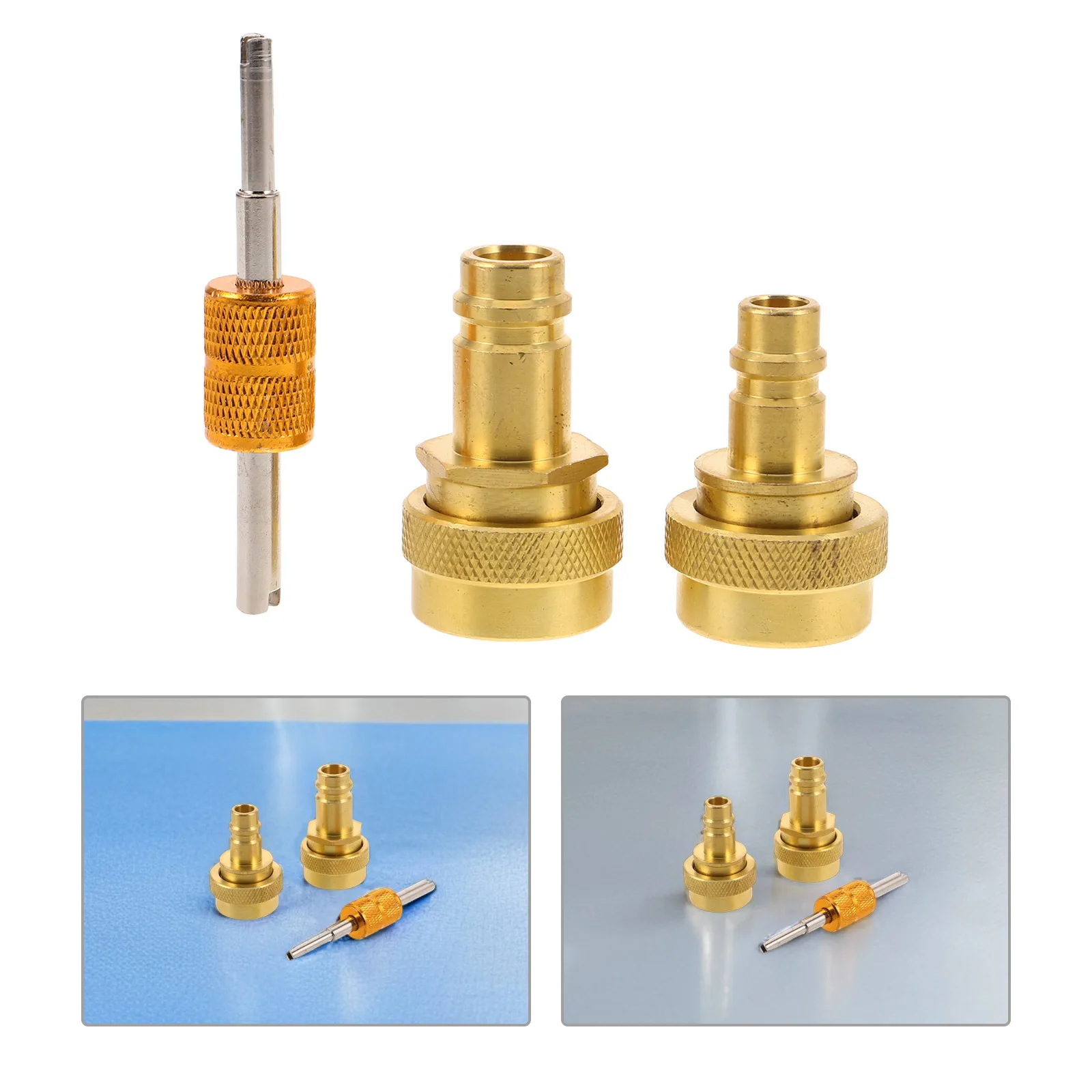 

1set 1Set R134A To R1234Yf Adapter Fitting Kit Quick Coupler Conversion For Charging Hose High Low Side Coupler For Vehicle Ac