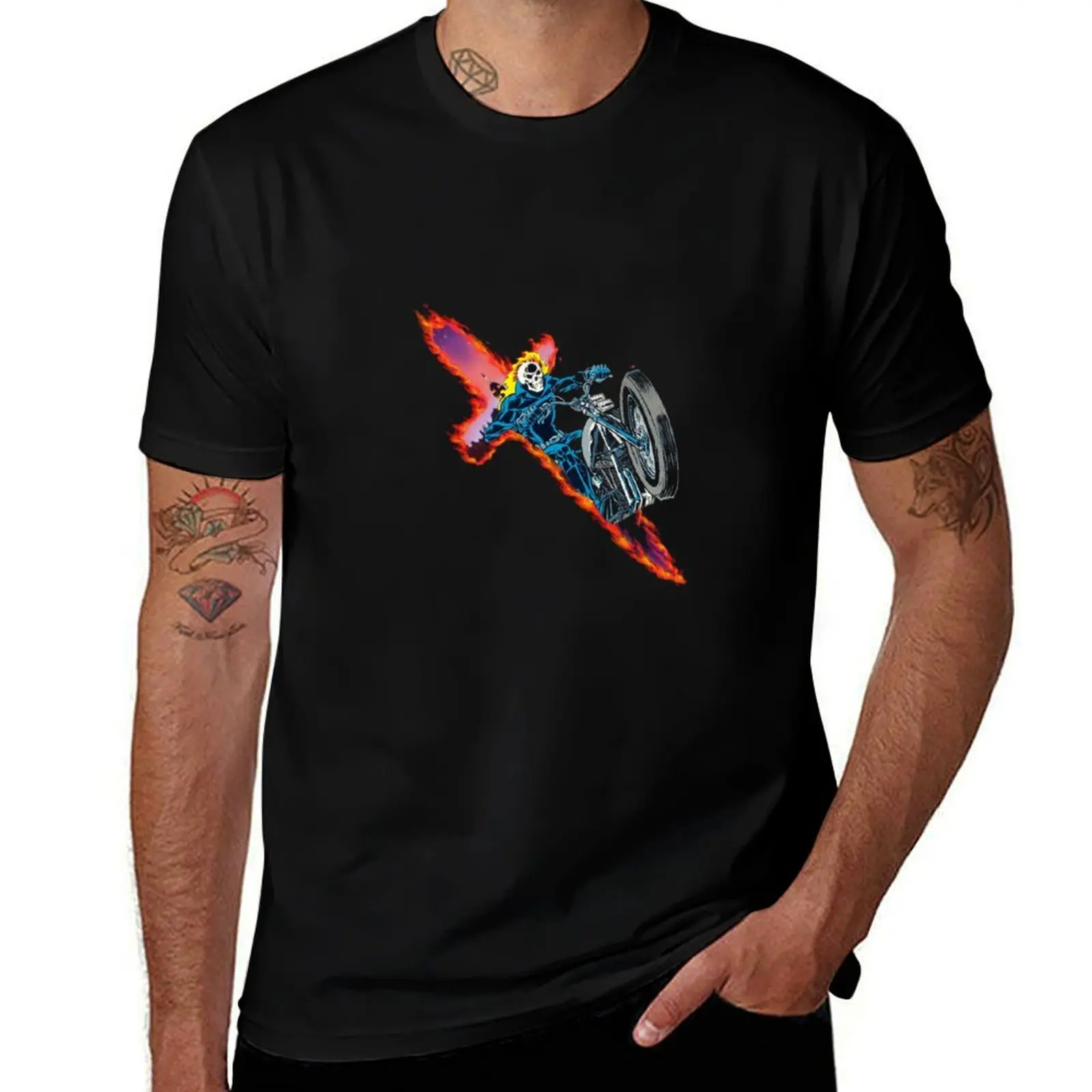 

Saint JHN Ghost Rider T-Shirt t shirt men 100% cotton luxury brand t shirts for man pack cotton T-Shirt