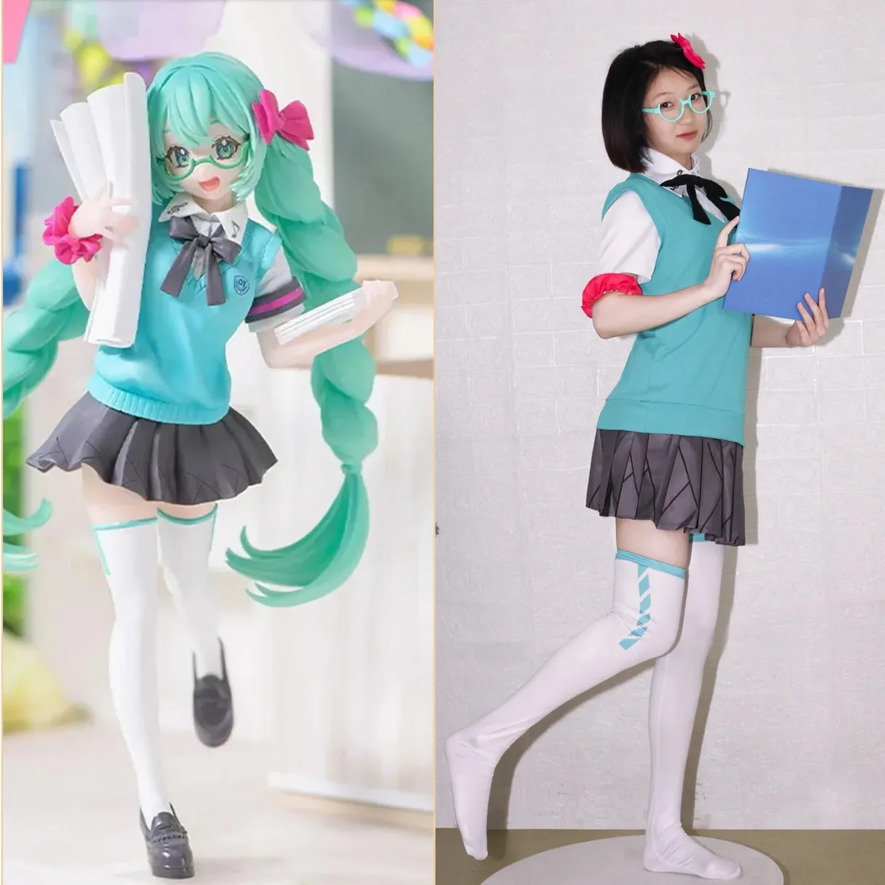 

Хацунэ 16-летие, костюм JK, униформа Sega VOCALOID Hatsune NIO, карнавальный костюм, полный комплект