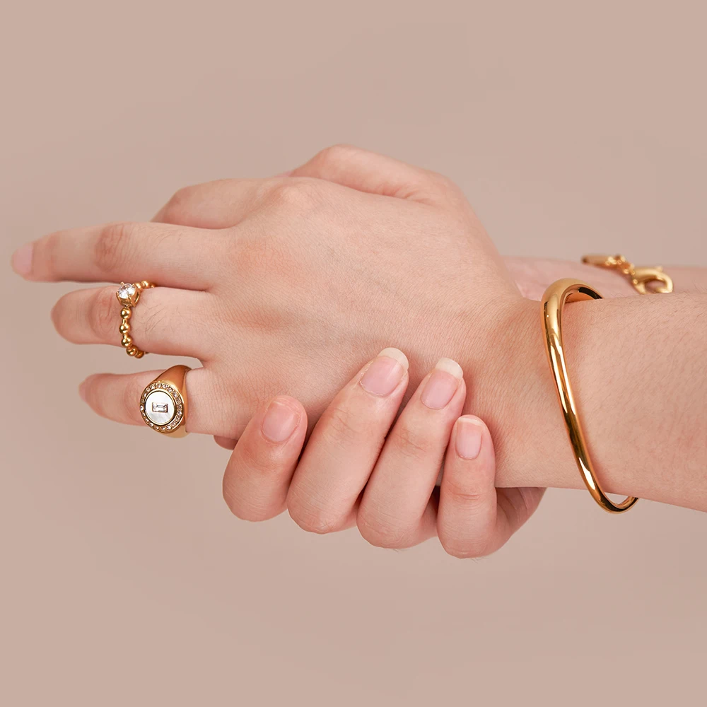 

ENFASHION Pulseras Open Bangle For Women 18K Gold Color Plated Fashion Cute Elegant Jewelry Friend Birthday Dropshipping B232349