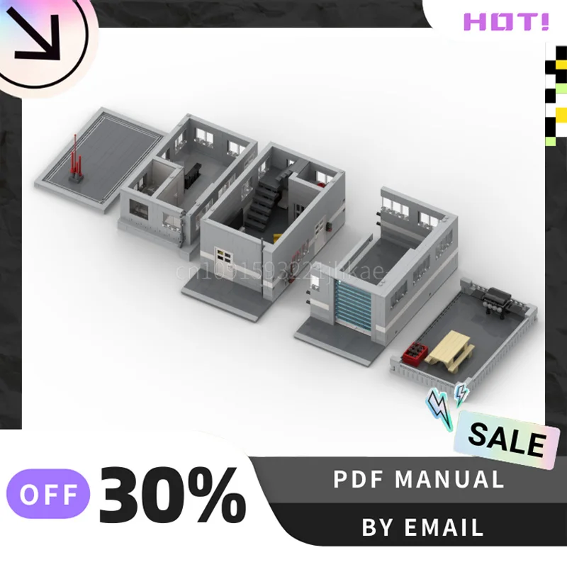 [1551PCS] 맞춤형 MOC 구급차 스테이션 크리 에이 티브 빌딩 블록 세트 줄기 교육 장난감 DIY 건설 모델 키트 생일
