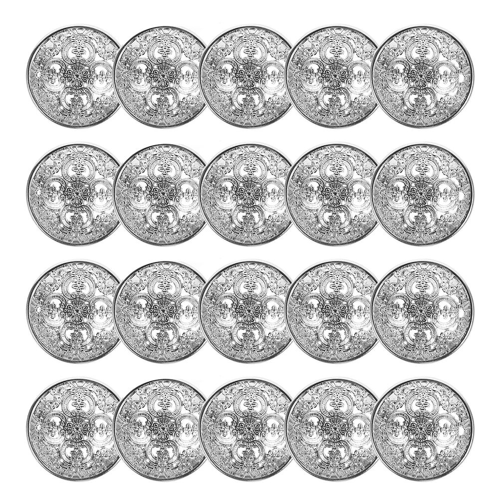 

30Pcs Luxury Hollow Design Metal Buttons Vintage Round Alloy Buttons for Women Suit Coat Dress DIY Decorative Clothing