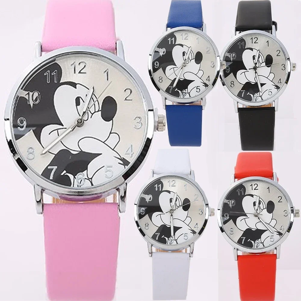 Disney Fashion Mickey High Quality Women Men Watch Stainless Steel Casual Quartz Watch Dress Watch Gift Hot Mickey Mouse Brand