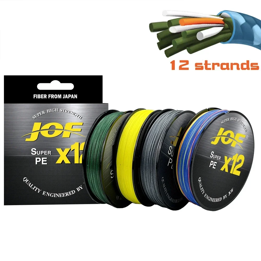 X12X9 500/300/100M Braided Fishing Line 12Strands 9Strands MultiColor Multifilament Saltwater PE Line 20 24 35 40 50 65 80 92LB