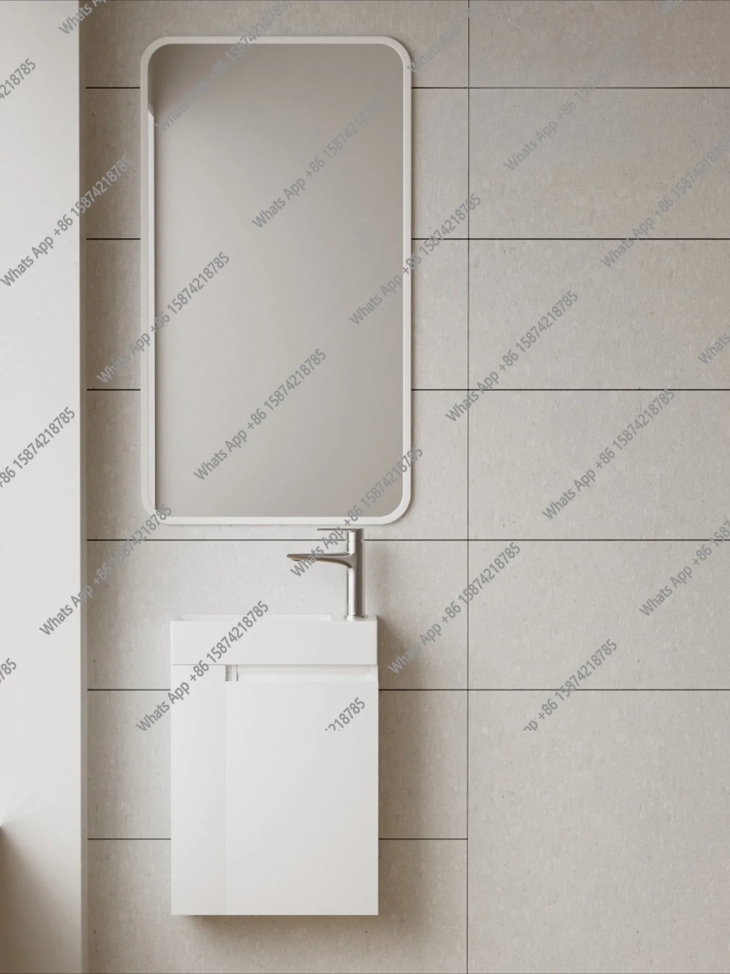 

C Ultra-narrow Wash Basin Small Apartment Bathroom Wash Basin Cabinet Combination Small Size Cabinet Ceramic Integrated Basin Sm