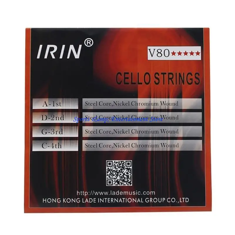 G7NF Cello Strings Set Nickel-Plated Balls Stainless Steel Wound Tension Suitable for Practice Stage Performances