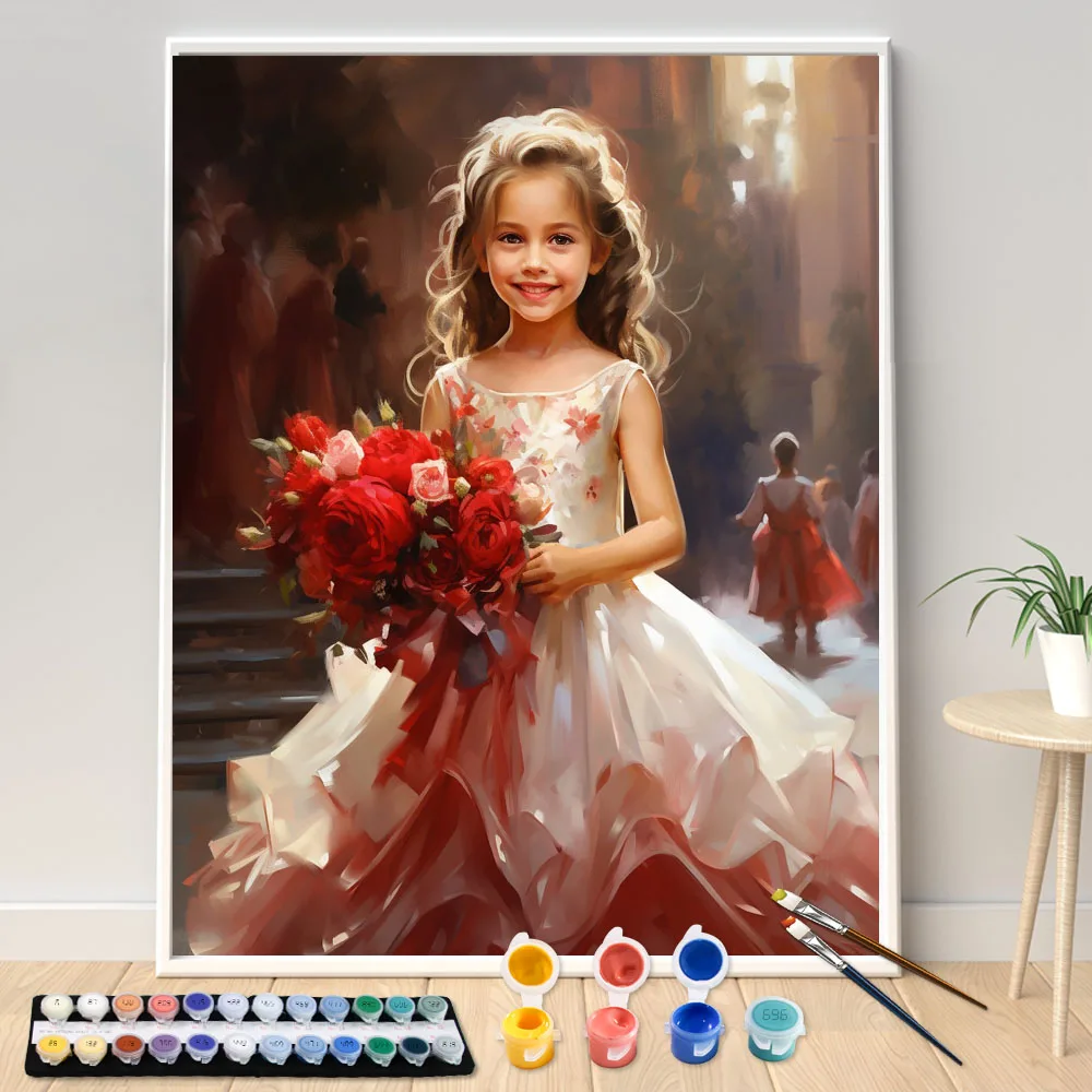 

Painting By Numbers Rose Princess Picture By Numbers For Home Decors Handpainted Diy Gift