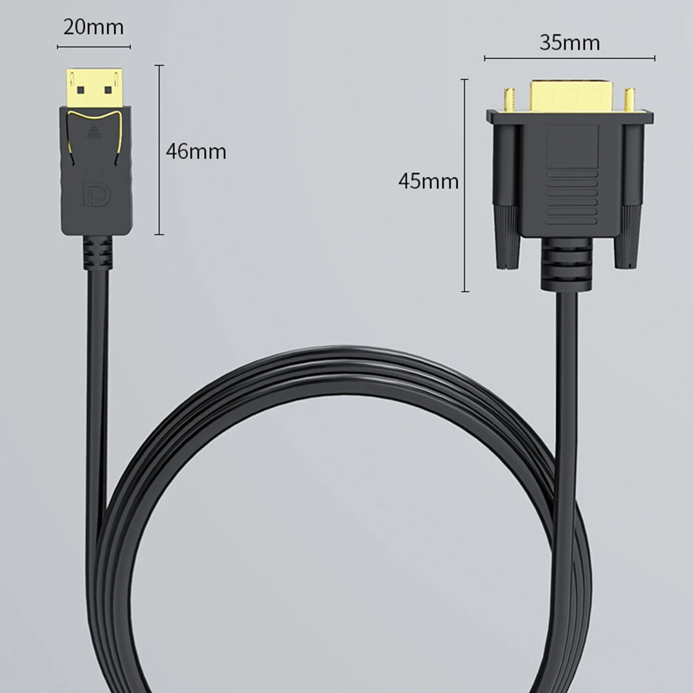 

DisplayPort to VGA Adapter Converter Cable to VGA Audio Video Cord Wire Line for Computer Projector Laptop (Black)