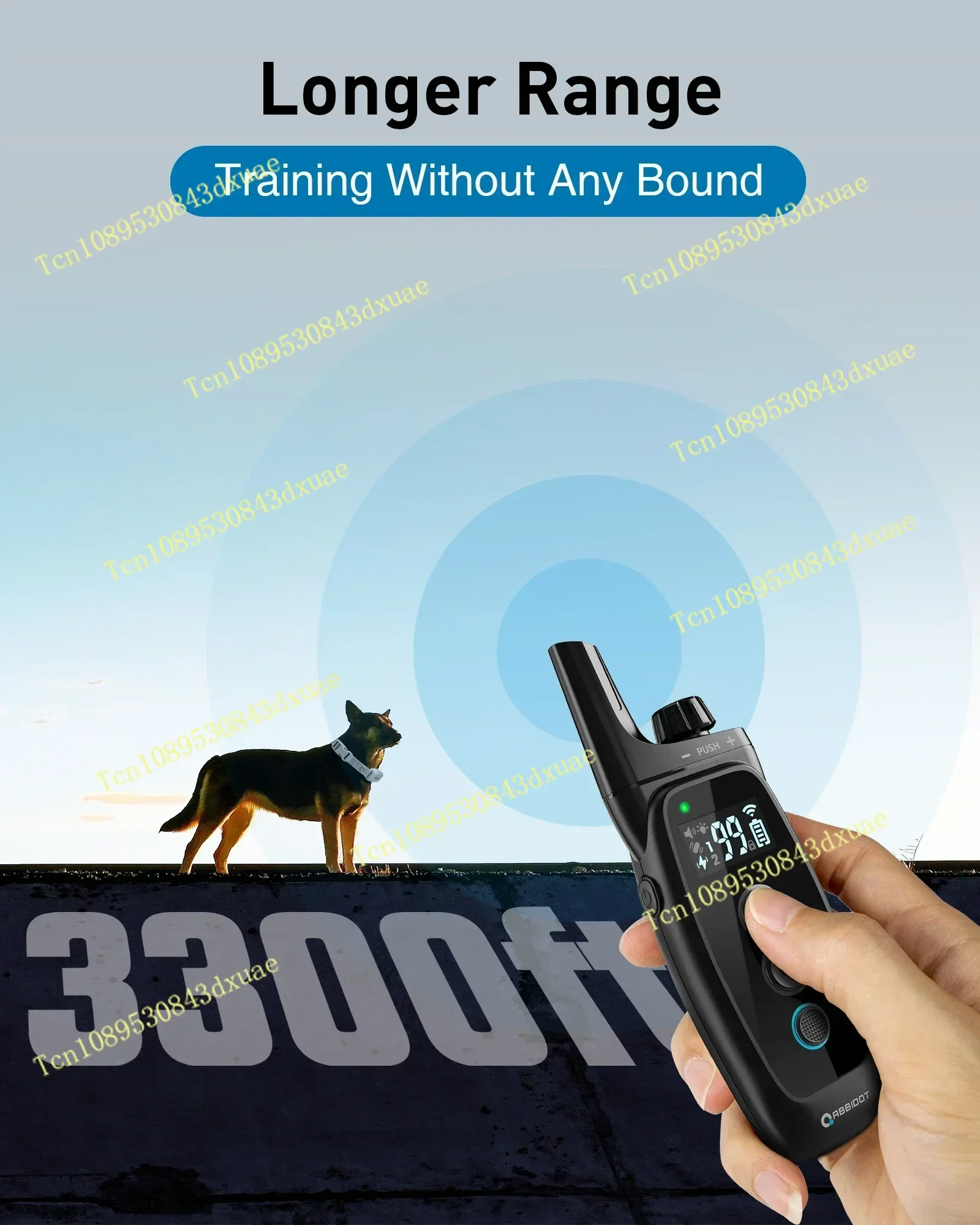 20252025New ABBIDOT T50 Training Collar Dogs Electric Shock for Large Pets 3000ft LED Light Canine Equipment Supplies Accessorie view 4