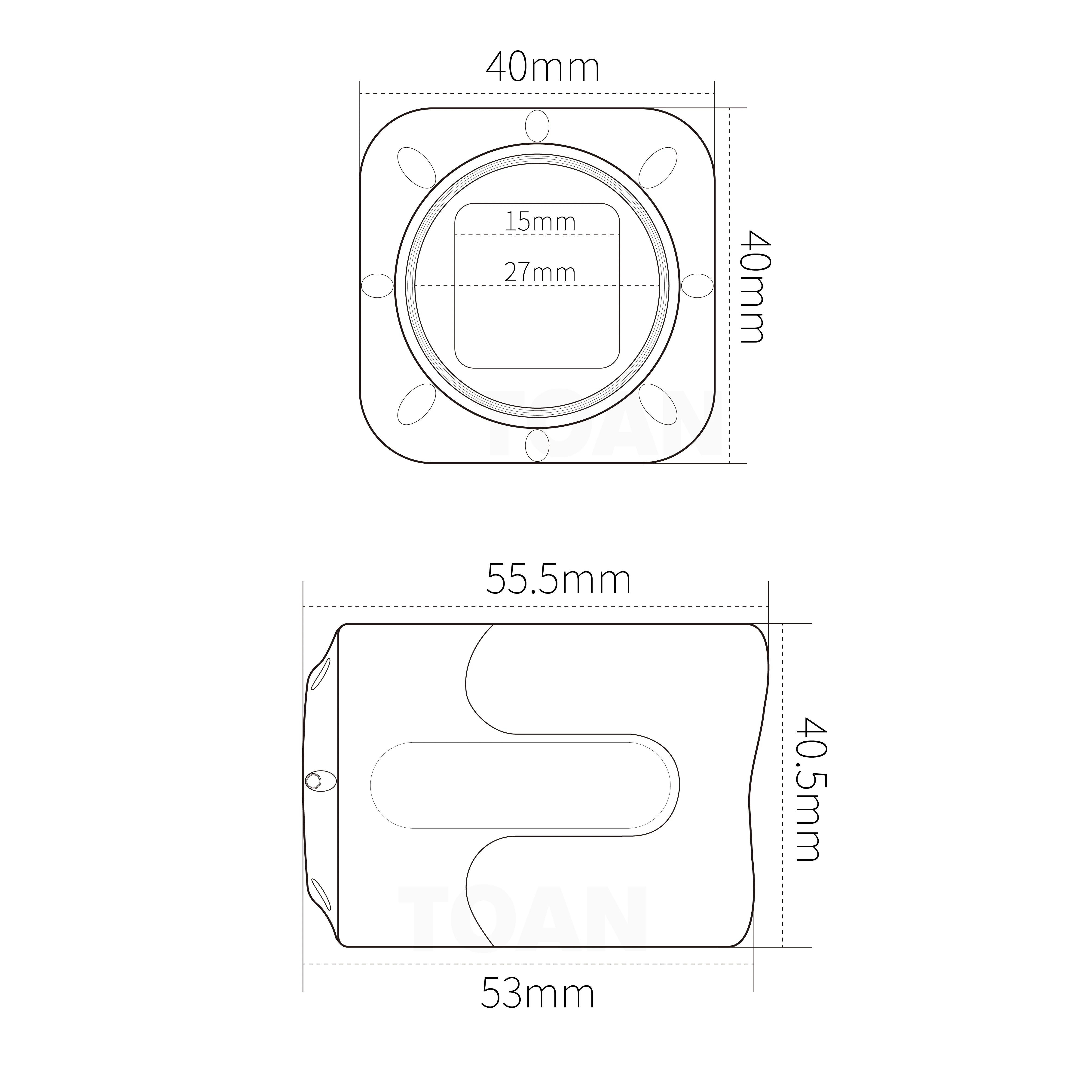 Carcasa de monitoreo de Cámara industrial multiusos, soporte de lente CS, carcasa de tablero de monitoreo de 32