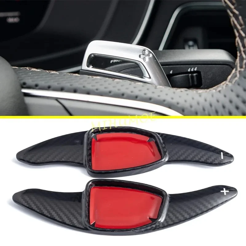 Quick ReleaseGenuine Carbon Fiber Car Steering Wheel Shift Paddles Shifter Extensions RS3 RS4 RS5 RS6 RS E-Tron GT 2020-2025 - view 2