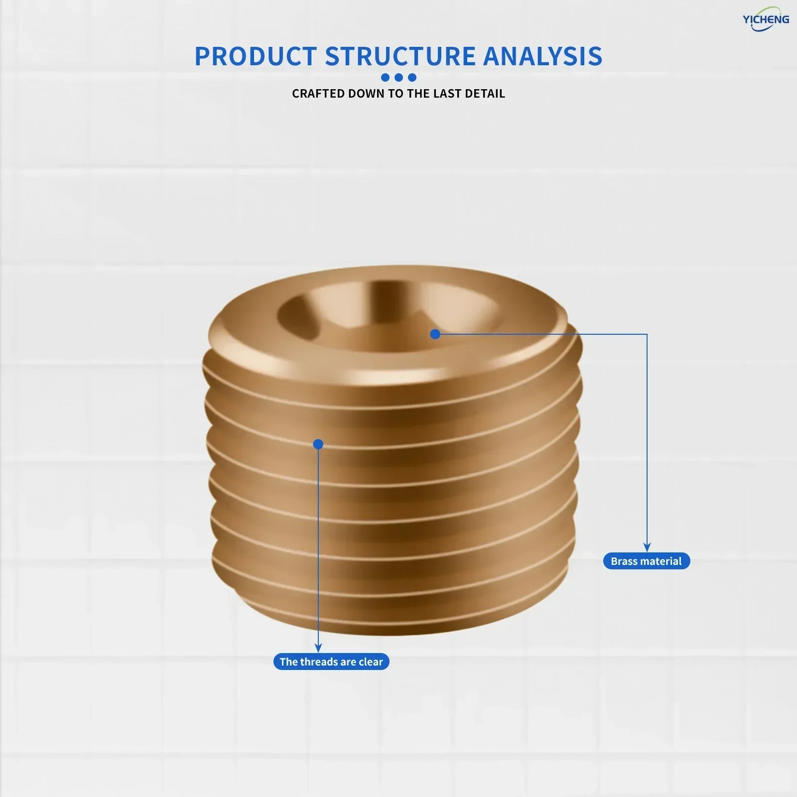 10 قطع تركيب الأنابيب النحاسية، قابس غرق العداد السداسي، أنبوب ذكر 3/4 بوصة