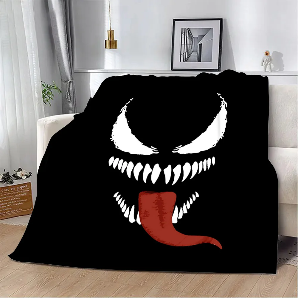 Marvel Super Hero Venom Printed Blanket Picnic Blankets Warm Blanket Soft and Comfortable Blanket Home Travel Birthday Gift