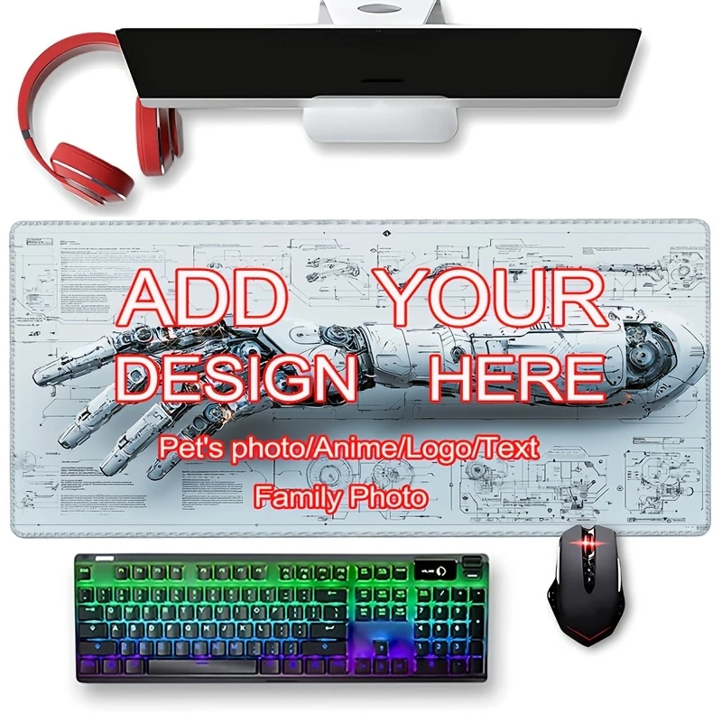 DIY Custom XXL Gaming Mousepad Custom Print Picture Logo Large Desk Mat Non Slip Rubber Keyboard Pad Personalized Present