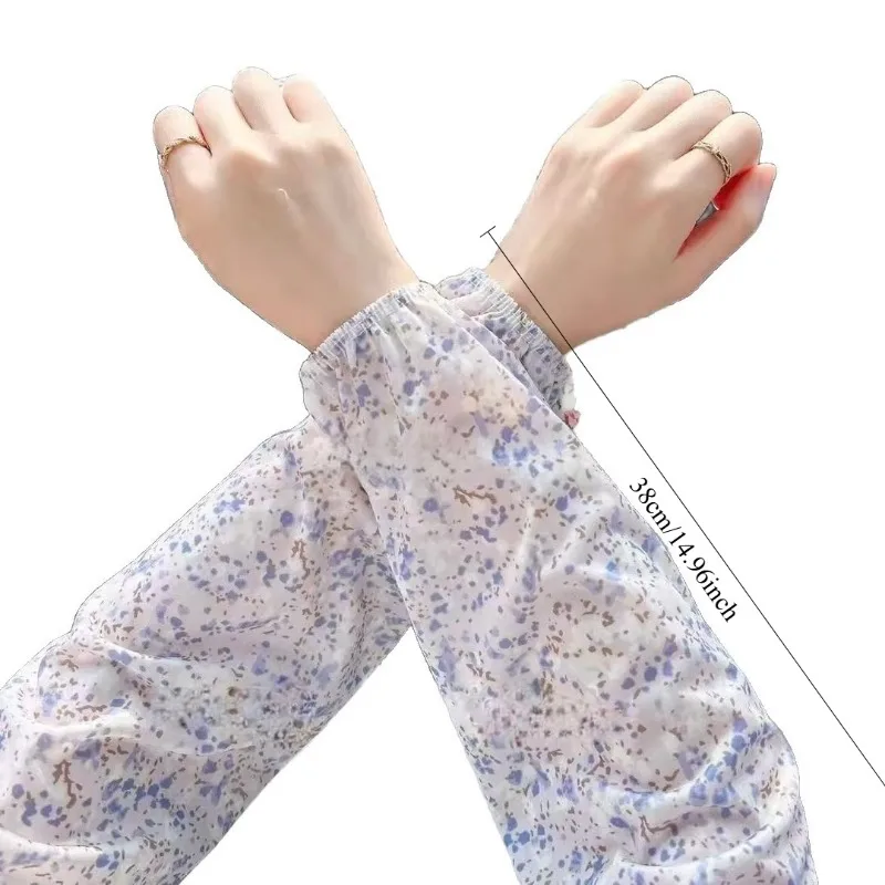 أطقم أكمام واقية من الشمس صيفية فضفاضة بأكمام ثلجية مستقيمة للنساء من الحرير الجليدي وواقي للذراع وأكمام للذراع أثناء القيادة وركوب الخيل