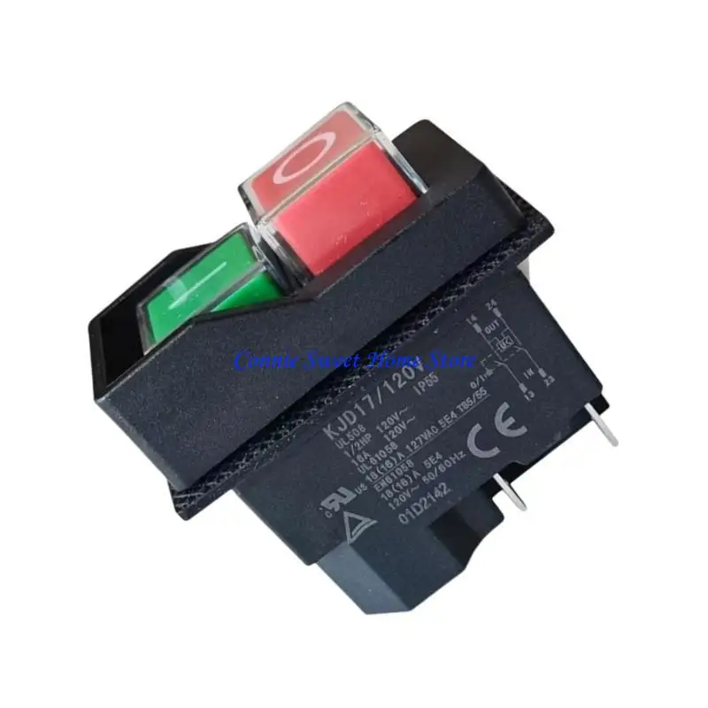 LXAF multifunction 120V Electromagnetic Switches Metalworking Safety Switches Simple Installation for Woodworking & Metalworking