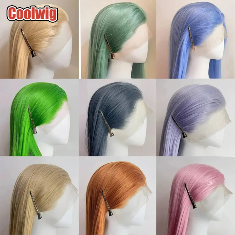 

Coolwig Synthetic Hair 27 Colors Hand Hook 70cm Fashion Long Straight Lace Front Wigs Halloween Cos Cosplay Wigs Heat Resistant