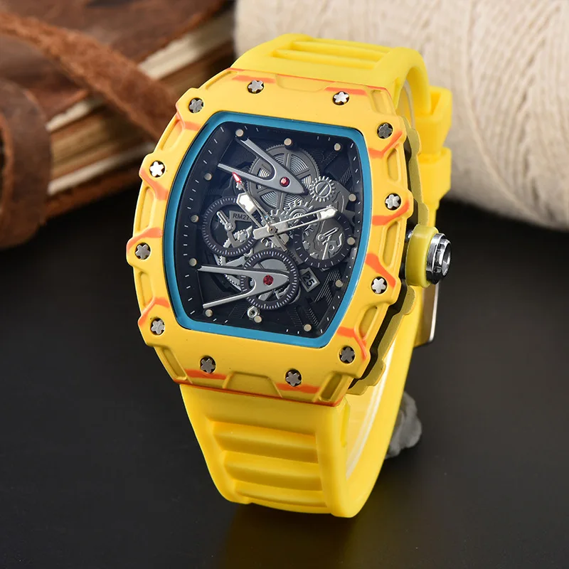 New Arrival Factory ready stock creative two-pin semi-rotating movement Luxury Electronic Calendar quartz watch