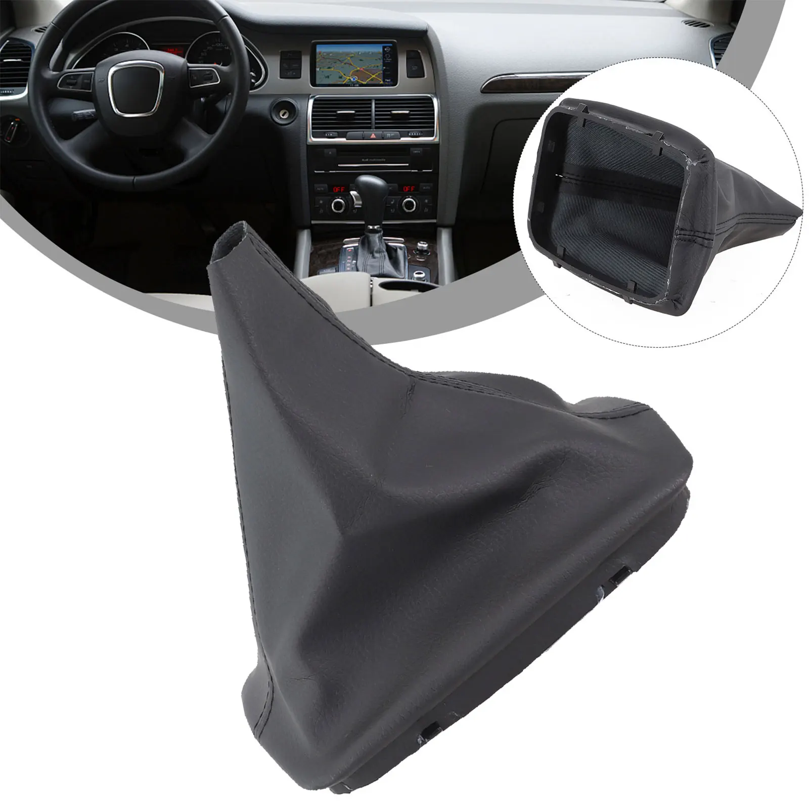 PU Leather Shift Knob Boot Cover for Mercedes-For C-Class W204 (2008-2013) Automatic Transmission Center Console