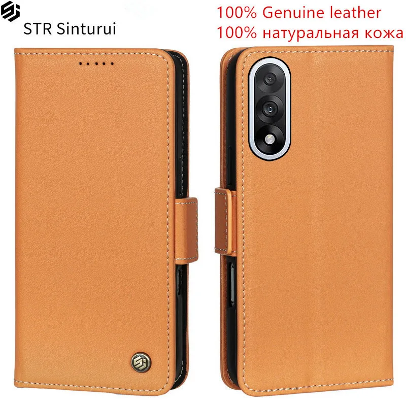 

STR Genuine Nappa grain leather card Slot Wallet Cover For OnePlus Nord 5 CE5 4 CE4 Lite CE3 3 2T Flip shockproof phone Case