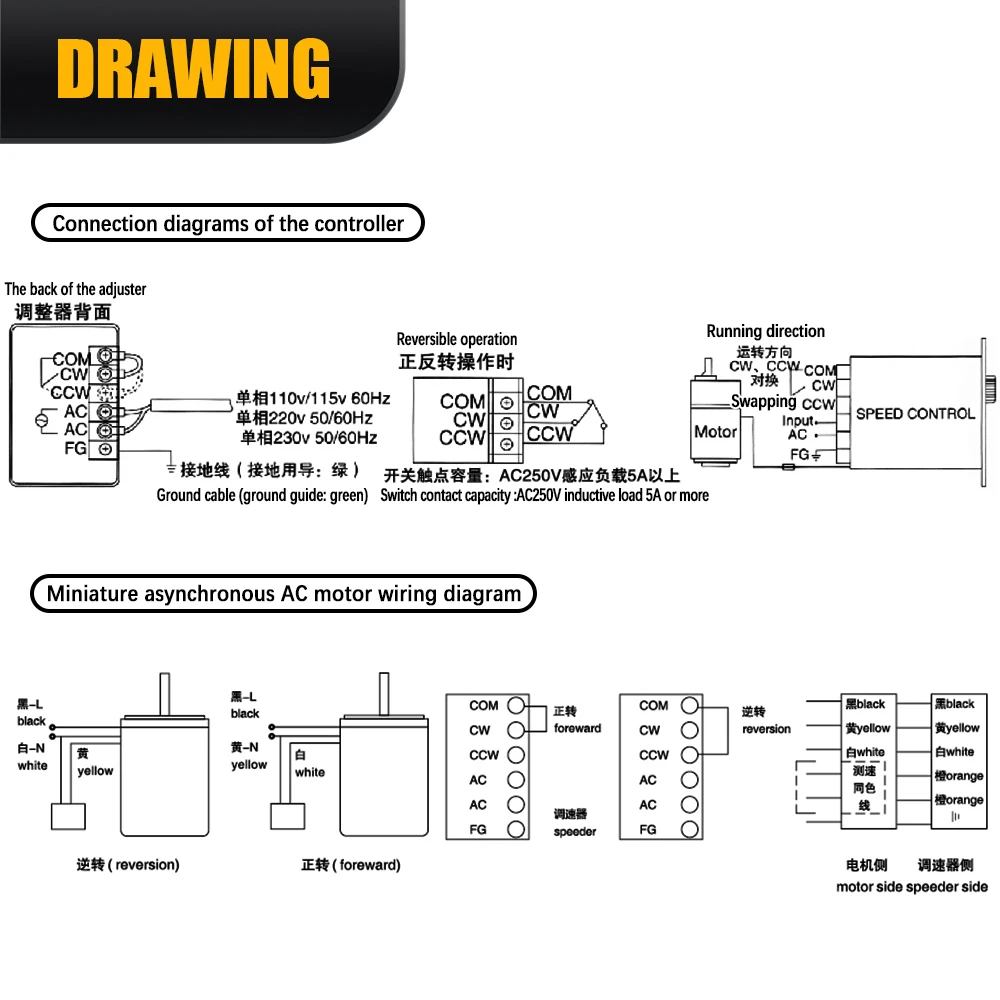 HLTNC-محرك تحريض بتيار متناوب صغير ، مرحلة واحدة ، سرعة ، محرك غروفرنور مع وحدة تحكم ، 7.5 ، V ، 50 هرتز ، 60 هرتز ، 5 دورة في الدقيقة إلى دورة في الدقيقة ، #4