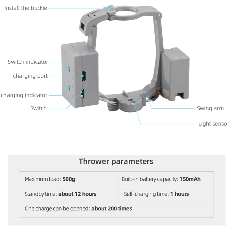 Airdrop System for Mavic AIR 2S/AIR 2 Drone Fishing Bait Wedding Ring Gift Delivery Dispenser Thrower