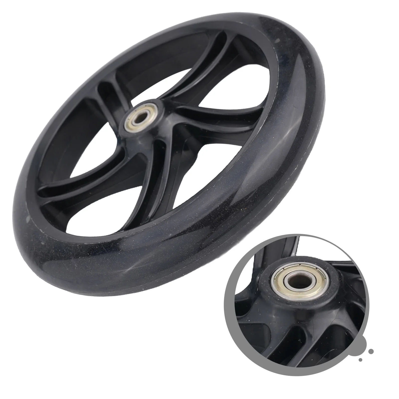 

Полиуретановое резиновое колесо для самоката, высокая несущая способность, вес около [вес в граммах], максимальная нагрузка, колесо для инвалидной коляски с подшипником