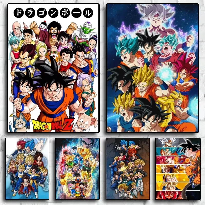 Rompecabezas de Personajes de Anime Japonés Dragon Ball, 500/1000/1200/2000 Piezas, Arte Hecho a Mano, Decoración Exquisita para el Hogar, Regalo sin Marco