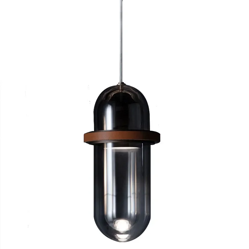 Simple Glass Chandelier Dining Room Table Corridor Staircase Bedroom Bedside Bar Cafe Leather Small Chandelier Indoor Home Decor