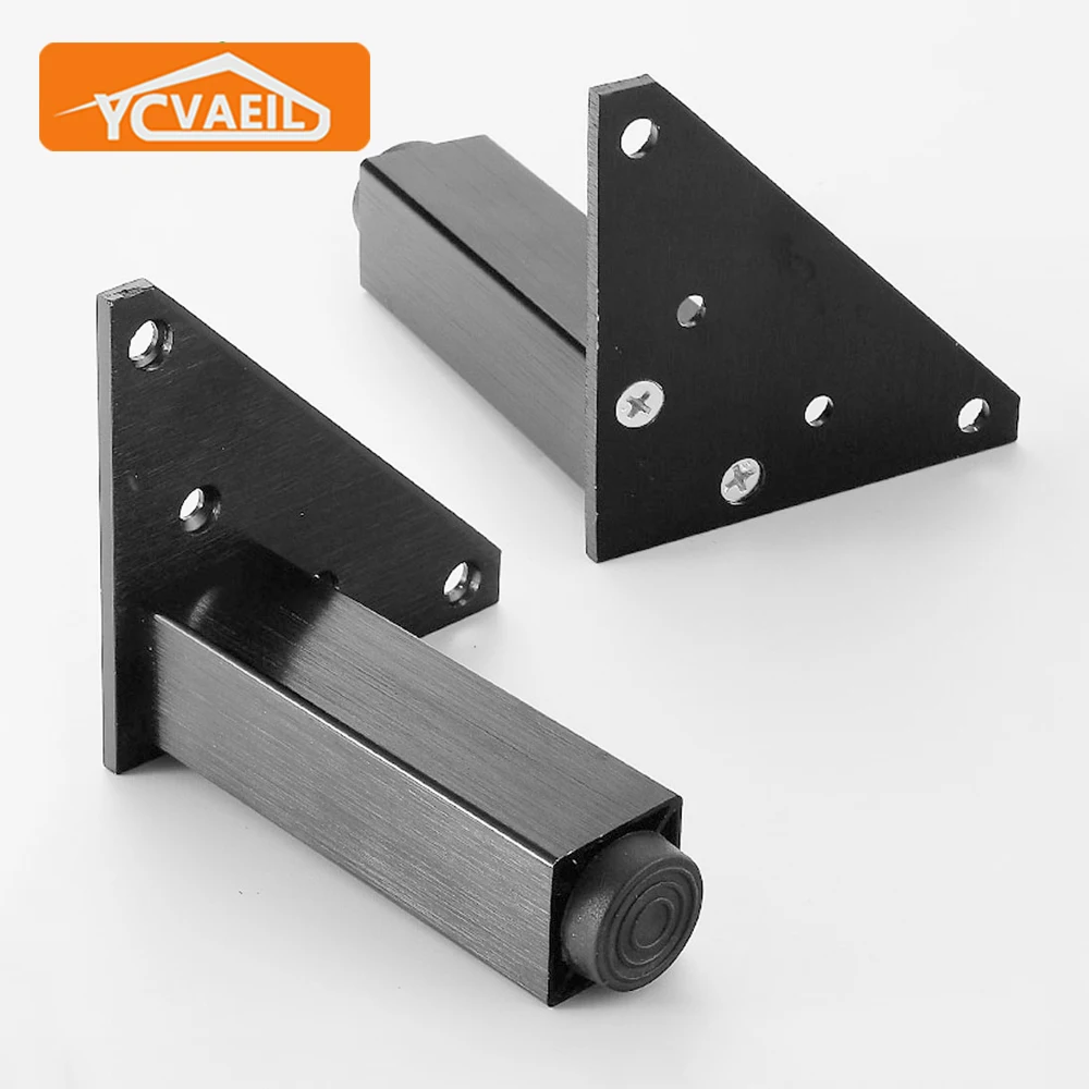 4pcs Adjustable Legs for Furniture Metal Coffee Table Legs Black Gold Dresser Bathroom Cabinet Replacement Foot Fitting 15/20cm