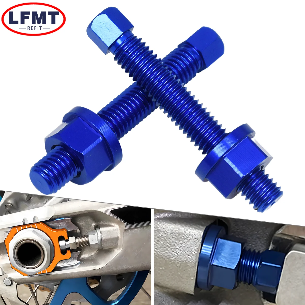 M8x50 CNC-Kettenspanner für Yamaha YZ65 85 125 YZ125X 250X 250F 400F ...