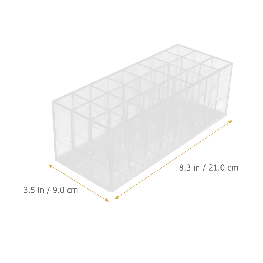 Caja de almacenamiento de lápiz labial, soporte de escritorio para exhibición, organizadores de maquillaje, bolsa, estante de tinte, soporte transparente brillante