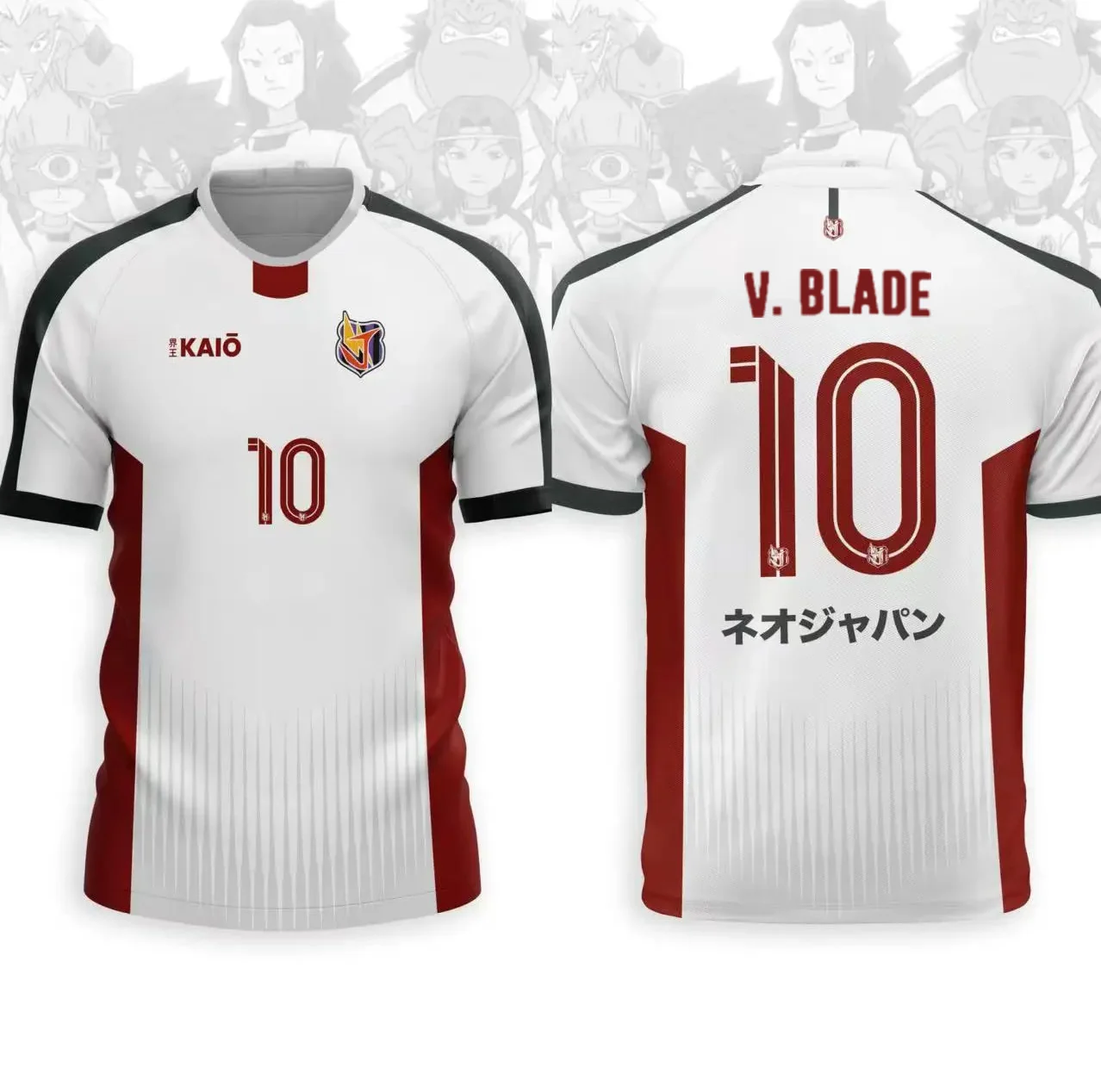 V.blade أنيمي تيز Inazuma أحد عشر جيرسي 2025 جديد الرجال ثلاثية الأبعاد كايو طباعة كرة القدم تي شيرت الصيف النساء الرياضة تيز Y2k كرة القدم القمم