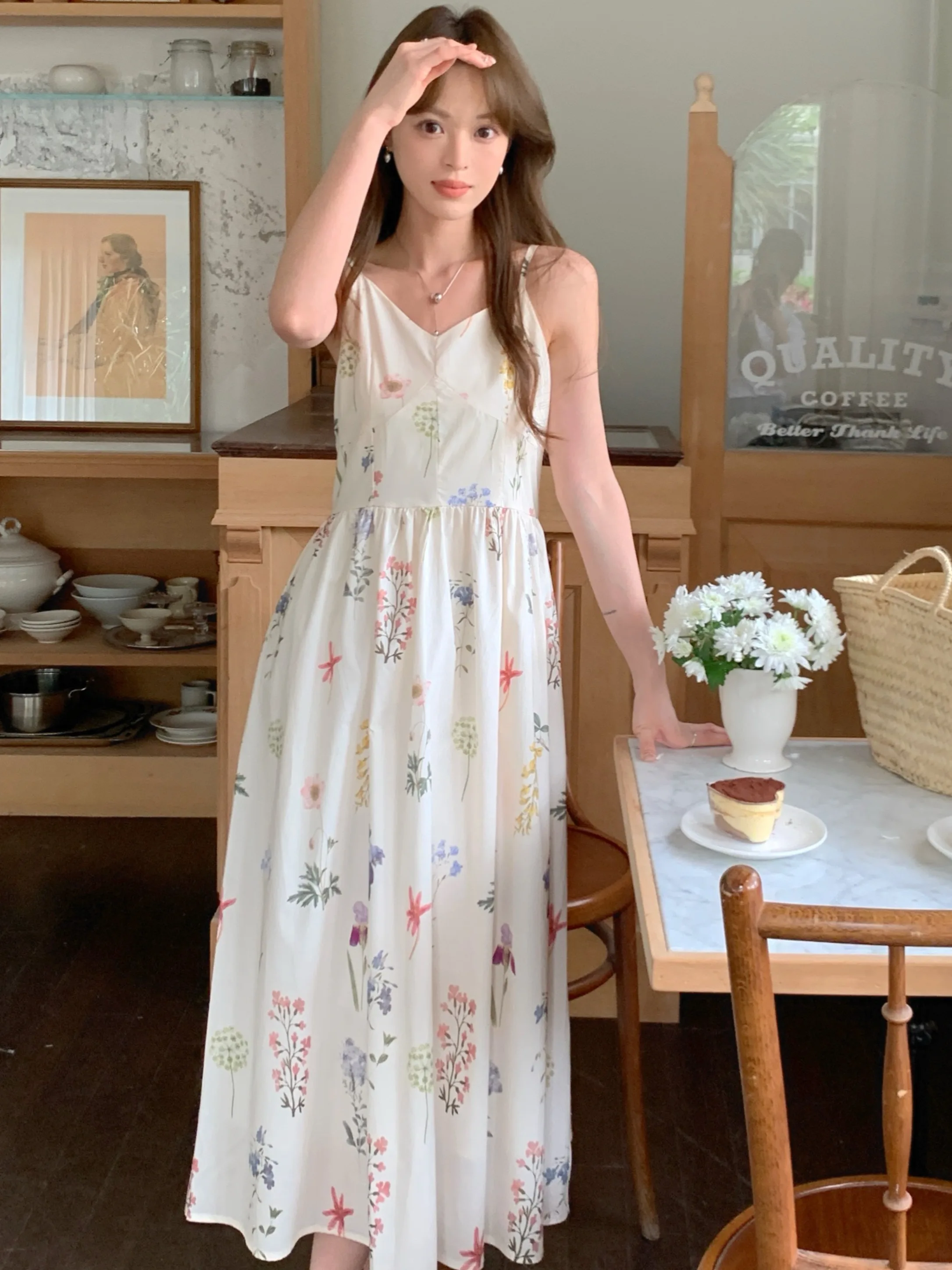 Süße Blumenweste Dr. Damen Mittellang Sommer Neu Urlaub Sle Chic Lässig Pendeln Einzelstück Anderes Material 00 %