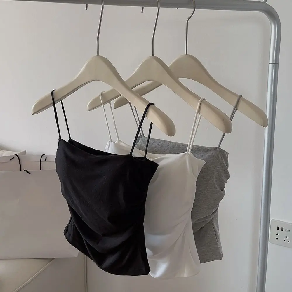 Square Collar Women's Vest with Breast Pads Free Size Beautiful Back Underwear Anti-light Fixed Cup Slim Back Slim Sling Summer