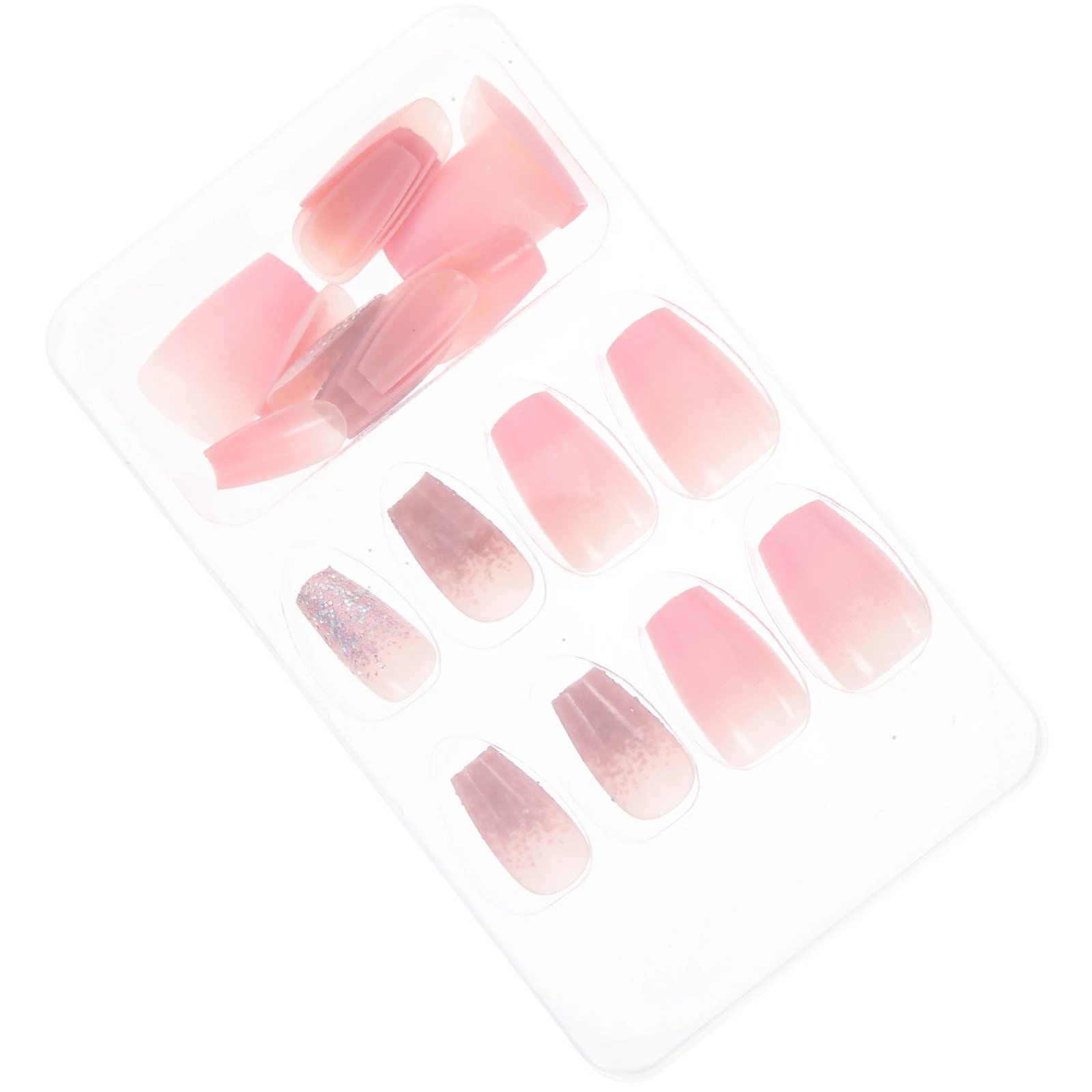 

24Pcs Women Press on Nails Full Cover Fake Nail Tips Fashion Glue on Nails for DIY Art Decoration Suitable Birthday Christmas