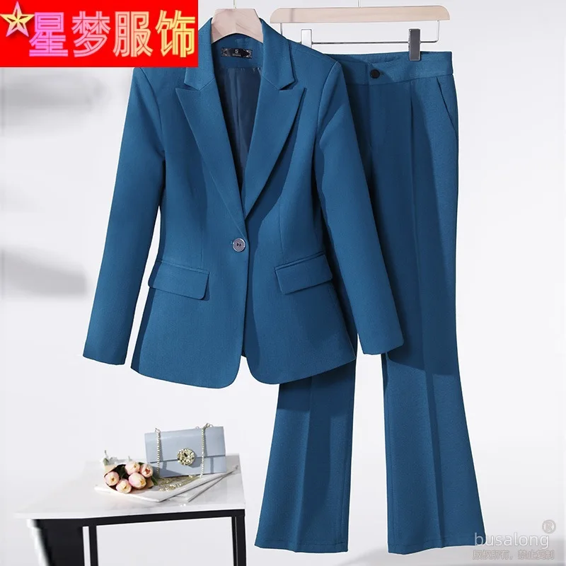 2023 Spring and Autumn Long Sleeve Ol Business Wear Women's Suits Suit Pants Business Formal Wear Graceful Fashionable Set Overa