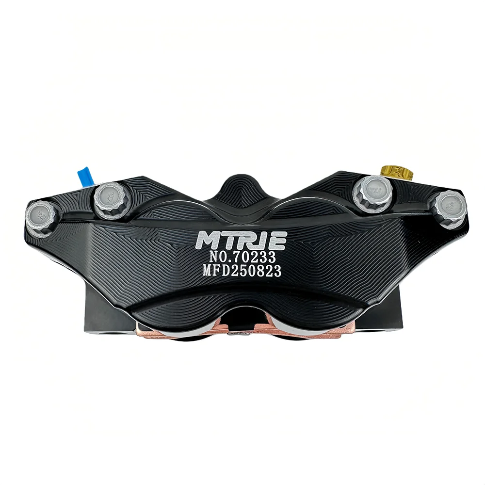 4 Piston Radial Monoblock Brake Caliper M4/M50 Style - Racing Track Version Universal Fit Left Right, Black, with M10x1.25 - Image 2
