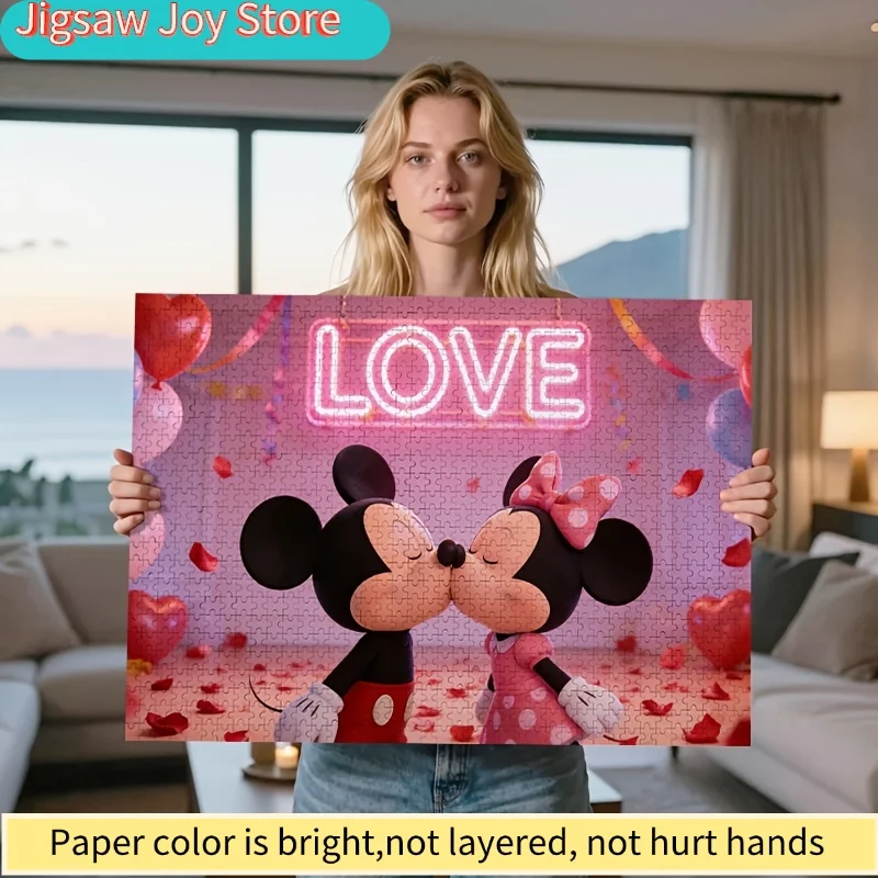 

Пазл Disney «Поцелуй Микки и Валентина», 1000 деталей – Романтическая игра для пар, развивающая взаимное уважение, расслабляющая игрушка для взрослых с символическими элементами свадьбы и юбилея