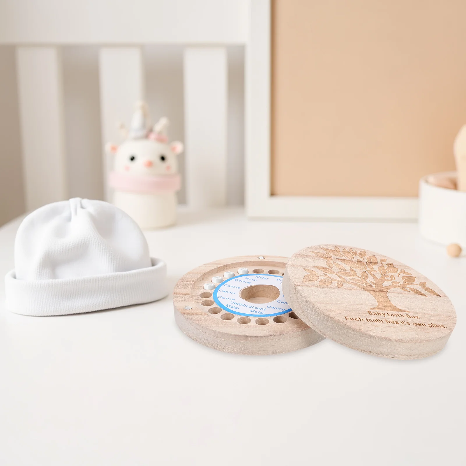 

Wooden Tooth Box Newborn Baby Keepsake Safe Natural Material Teeth Storage Portable Tooth Box Newborn Baby Gifts