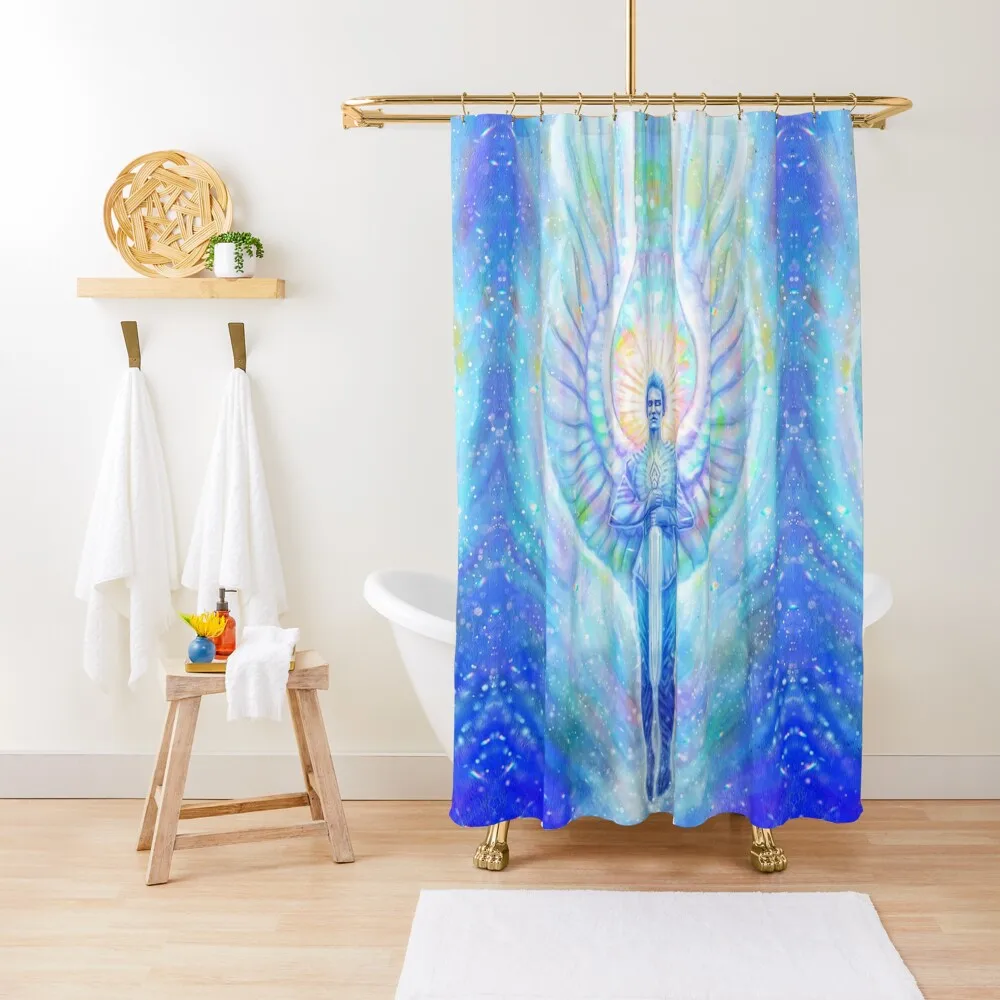 Archangel Michael Shower Curtain Waterproof Bath And Anti-Mold Bathroom Deco Modern Bathroom Accessories Curtain