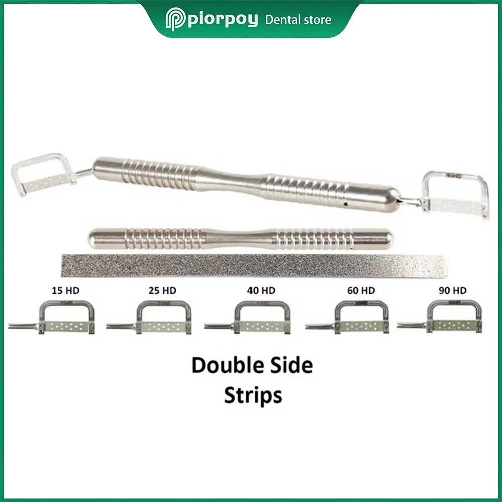

PIORPOY 7Pcs/1Set Dental Automatic Strip Orthodontic Interproximal Enamel Reduction 15/25/40/60/90HD Polishing Tools With Handle