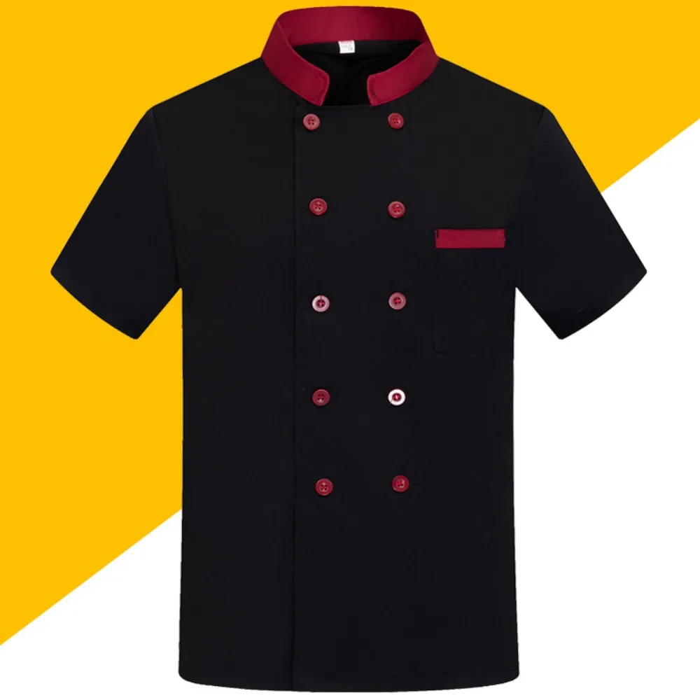 Back Full Network Chef Work Clothes for Men Short Sleeve Breathable Chef Clothes for Women Hotel Kitchen Quality