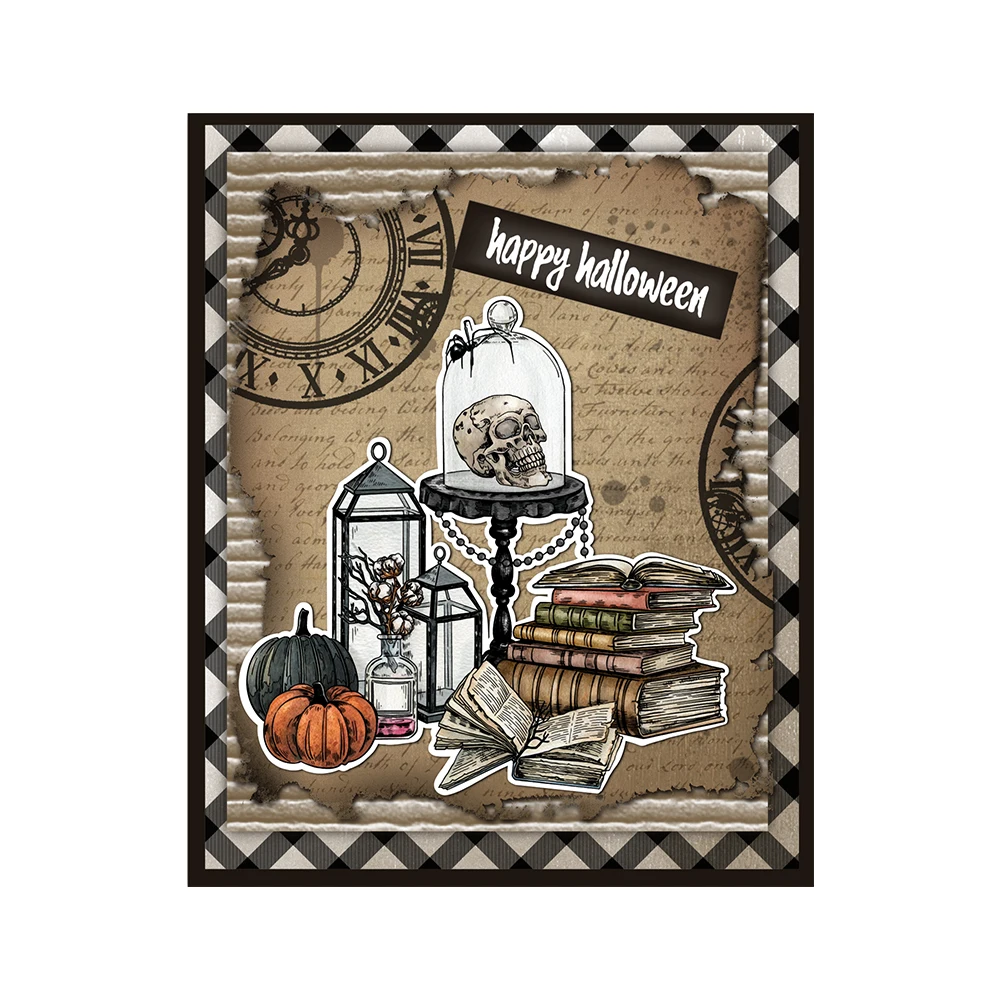 MangoCraft Halloween dynia książki wykrojniki wyczyść znaczek Scrapbooking do ręcznego dekorowania albumów umiera Cut Stampset do papierowych kartek